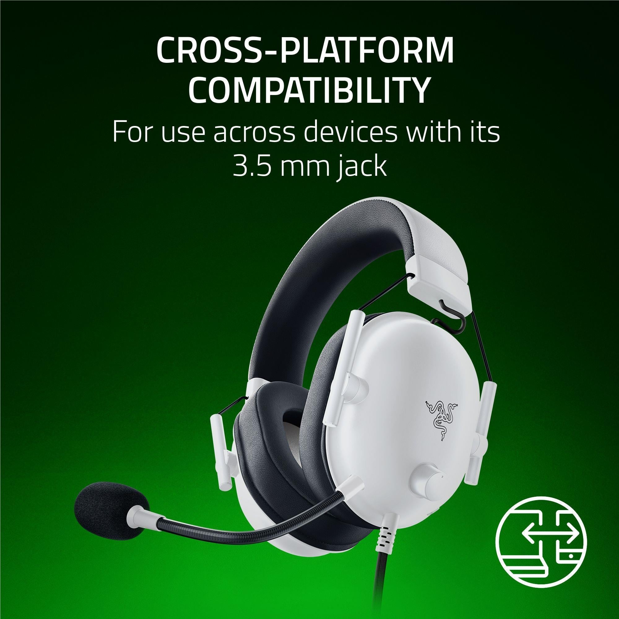 Razer BlackShark V2 X Wired Esports Headset for Xbox Series X/S (White)