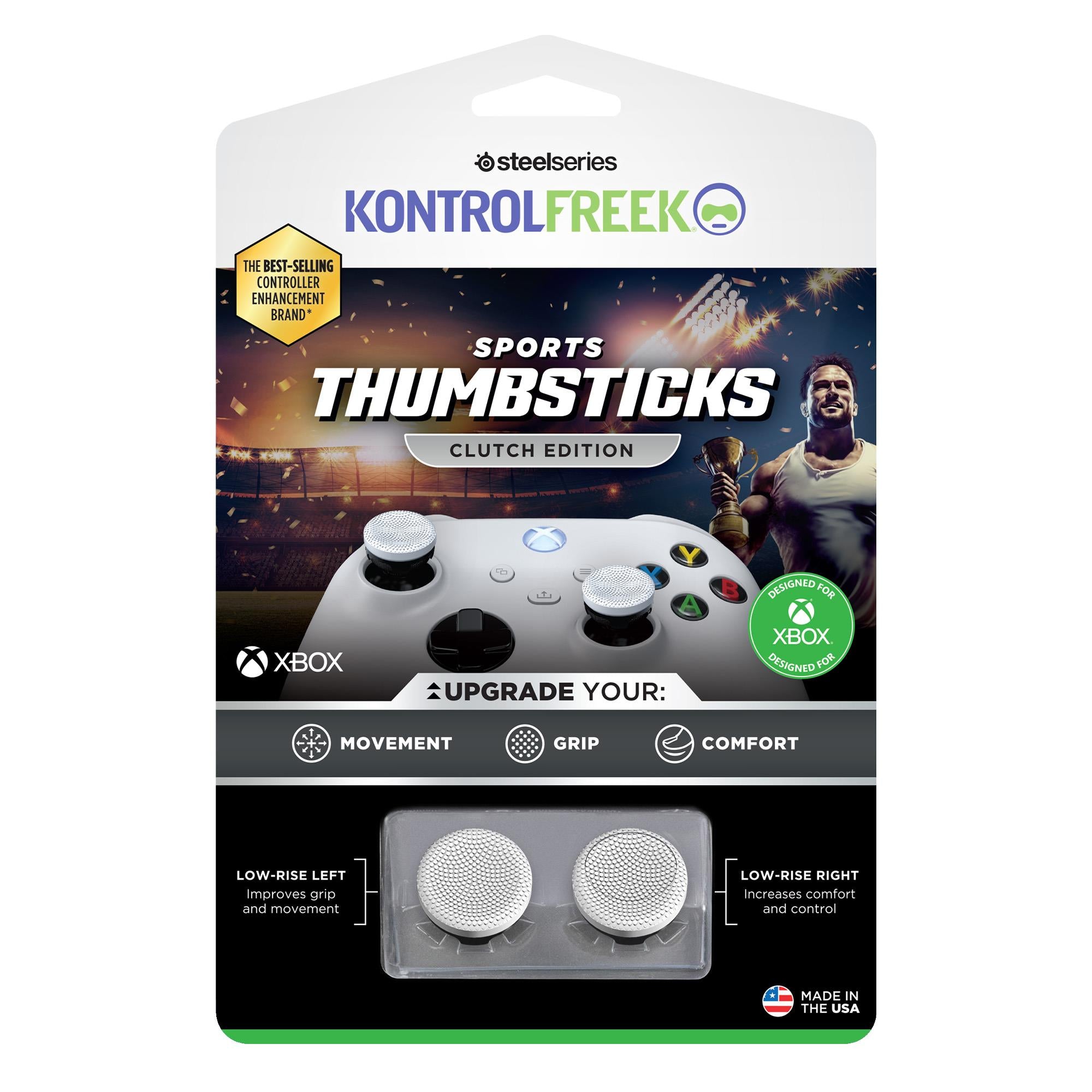 KontrolFreak Sports Clutch (White/Black) for Xbox Series X/S